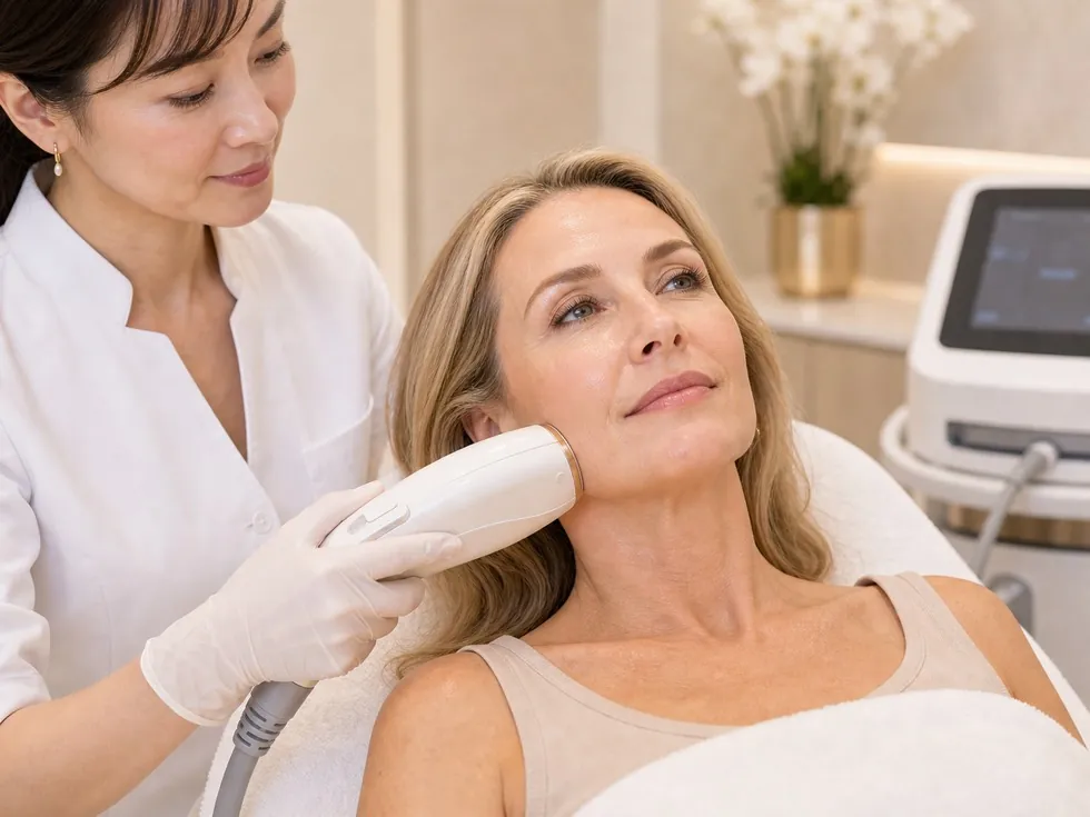 Thermage RF skin tightening treatment for facial skin tightening in Tokyo